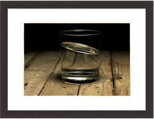 Calm Clear Drink Filling Glass Glassy Liquid Framed Print